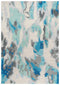 8' X 10' Beige And Blue Wool Abstract Hand Tufted Area Rug