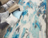8' X 10' Beige And Blue Wool Abstract Hand Tufted Area Rug
