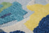 8' X 10' Yellow Green Blue And Light Blue Wool Abstract Hand Tufted Area Rug