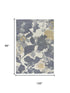 8' X 10' Gray And Beige Wool Floral Hand Tufted Area Rug