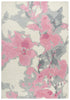 8' X 10' Beige And Pink Wool Floral Hand Tufted Area Rug