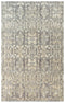8' X 10' Copper And Beige New Zealand Lambs Wool Damask Hand Carved Handmade Area Rug