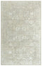 8' X 10' Gray And Beige New Zealand Lambs Wool Oriental Hand Carved Handmade Area Rug