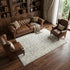 8' X 10' Gray And Beige New Zealand Lambs Wool Oriental Hand Carved Handmade Area Rug