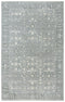 9' X 12' Gray And Ivory New Zealand Lambs Wool Oriental Hand Carved Handmade Area Rug