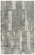 8' X 10' Gray And Light Gray New Zealand Lambs Wool Abstract Hand Carved Handmade Area Rug