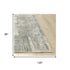 8' X 10' Gray And Light Gray New Zealand Lambs Wool Abstract Hand Carved Handmade Area Rug