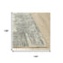 9' X 12' Gray And Light Gray New Zealand Lambs Wool Abstract Hand Carved Handmade Area Rug