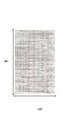 8' X 10' Ivory And Gray New Zealand Lambs Wool Abstract Hand Carved Handmade Area Rug