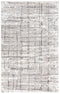 9' X 12' Ivory And Gray New Zealand Lambs Wool Abstract Hand Carved Handmade Area Rug