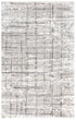 9' X 12' Ivory And Gray New Zealand Lambs Wool Abstract Hand Carved Handmade Area Rug
