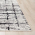 5' X 8' Black Ivory And Natural New Zealand Lambs Wool Abstract Hand Carved Handmade Area Rug