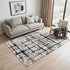 5' X 8' Black Ivory And Natural New Zealand Lambs Wool Abstract Hand Carved Handmade Area Rug