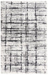 9' X 12' Black Ivory And Natural New Zealand Lambs Wool Abstract Hand Carved Handmade Area Rug