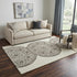 5' X 8' White And Ivory Wool Geometric Hand Tufted Area Rug
