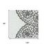 8' X 10' White And Ivory Wool Geometric Hand Tufted Area Rug