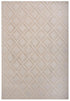 5' X 8' Ivory And Beige Wool Geometric Hand Tufted Area Rug