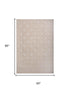 5' X 8' Ivory And Beige Wool Geometric Hand Tufted Area Rug