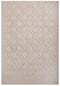 8' X 10' Ivory And Beige Wool Geometric Hand Tufted Area Rug