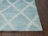 8' X 10' Teal And Blue Wool Trellis Hand Tufted Area Rug