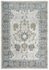 9' X 12' Ivory And Beige Oriental Hand Carved Handmade Area Rug