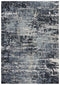 8' X 10' Gray Charcoal Beige And Ivory Abstract Hand Carved Handmade Area Rug
