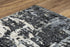 8' X 10' Gray Charcoal Beige And Ivory Abstract Hand Carved Handmade Area Rug
