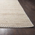 8' Natural And Beige Wool Chevron Hand Woven Area Rug