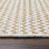 8' Natural And Beige Wool Chevron Hand Woven Area Rug