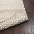 8' Natural And Beige Wool Chevron Hand Woven Area Rug