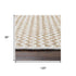 8' X 10' Natural And Beige Wool Chevron Hand Woven Area Rug