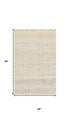 8' Natural And Beige Wool Geometric Hand Woven Area Rug