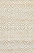 5' X 8' Natural And Beige Wool Geometric Hand Woven Area Rug