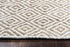 5' X 8' Natural And Beige Wool Geometric Hand Woven Area Rug