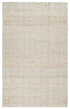 5' X 8' Natural And Beige Wool Chevron Hand Woven Area Rug