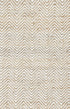 5' X 8' Natural And Beige Wool Chevron Hand Woven Area Rug