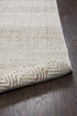 8' X 10' Natural And Beige Wool Chevron Hand Woven Area Rug