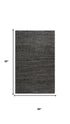 8' Black And Ivory Wool Polka Dot Hand Woven Area Rug
