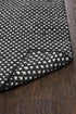 8' X 10' Black And Ivory Wool Polka Dot Hand Woven Area Rug