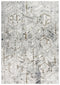 5' X 8' Stone Beige Gray And Ivory Geometric Area Rug