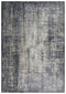 5' X 8' Gold Charcoal And Ivory Abstract Area Rug