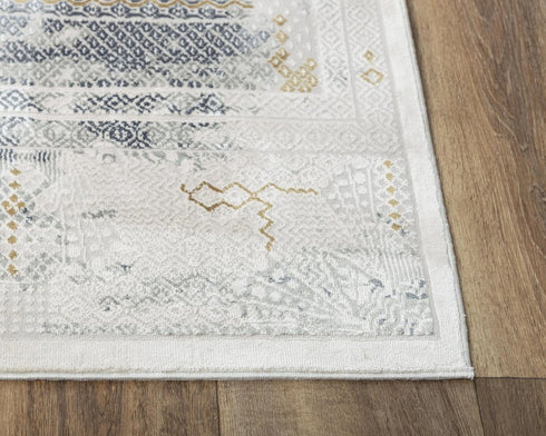 5' X 8' Stone Beige And Ivory Abstract Area Rug