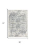 5' X 8' Stone Beige And Ivory Abstract Area Rug