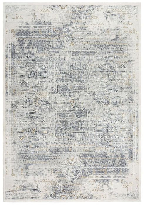 9' X 12' Stone Beige And Ivory Abstract Area Rug