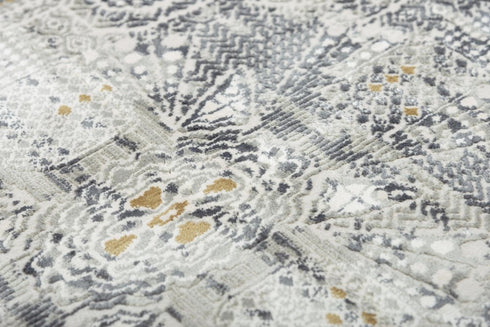 9' X 12' Stone Beige And Ivory Abstract Area Rug