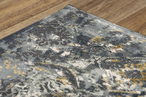 8' X 10' Gray Charcoal And Ivory Trellis Area Rug