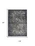 8' X 10' Gray Charcoal And Ivory Trellis Area Rug