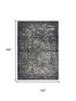 9' X 12' Gray Charcoal And Ivory Trellis Area Rug