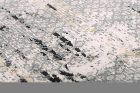 8' X 10' Beige And Charcoal Oriental Area Rug