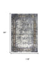 8' X 10' Beige And Charcoal Oriental Area Rug